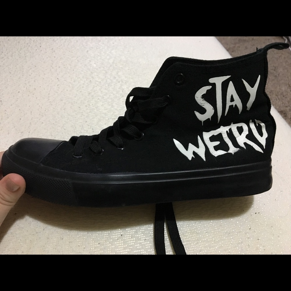 Black high top shoes